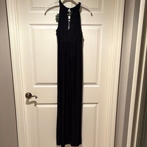 Apt. 9 Black Halter Maxi Dress with Keyhole Detail